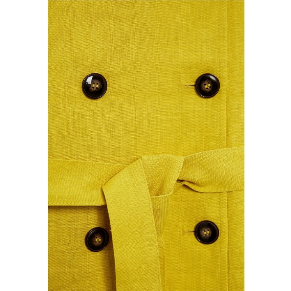 ❌️SOLD❌️ZARA DOUBLE BREASTED LINEN VEST SIZE L - Picture 4 of 5